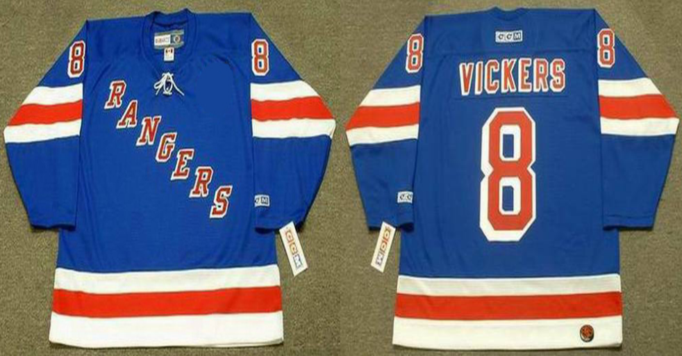 2019 Men New York Rangers 8 Vickers blue CCM NHL jerseys